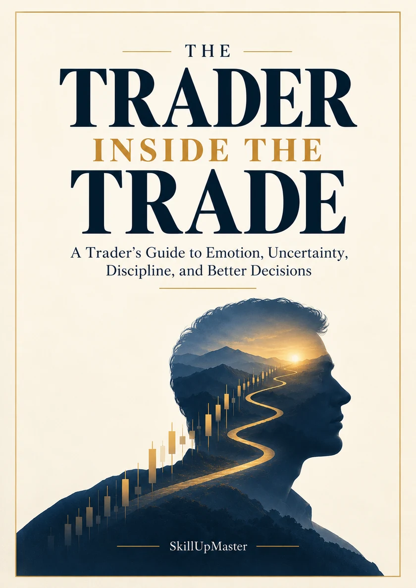 Cover of The Trader Inside the Trade: A Trader’s Guide to Emotion, Uncertainty, Discipline, and Better Decisions, by SkillUpMaster